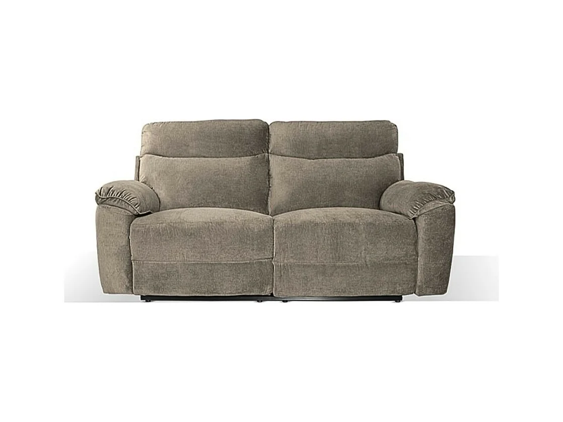 Divano 3 posti recliner manuale tessuto barrel21 tortora Boston 200x100x102H