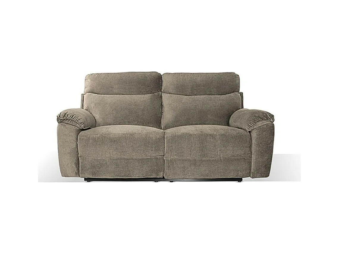 Divano 3 posti recliner manuale tessuto barrel21 tortora Boston 200x100x102H