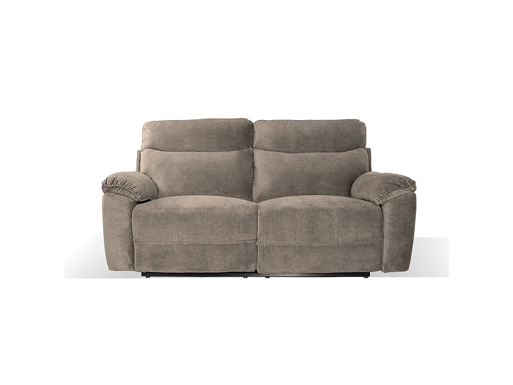 Divano 3 posti recliner manuale tessuto barrel21 tortora Boston 200x100x102H