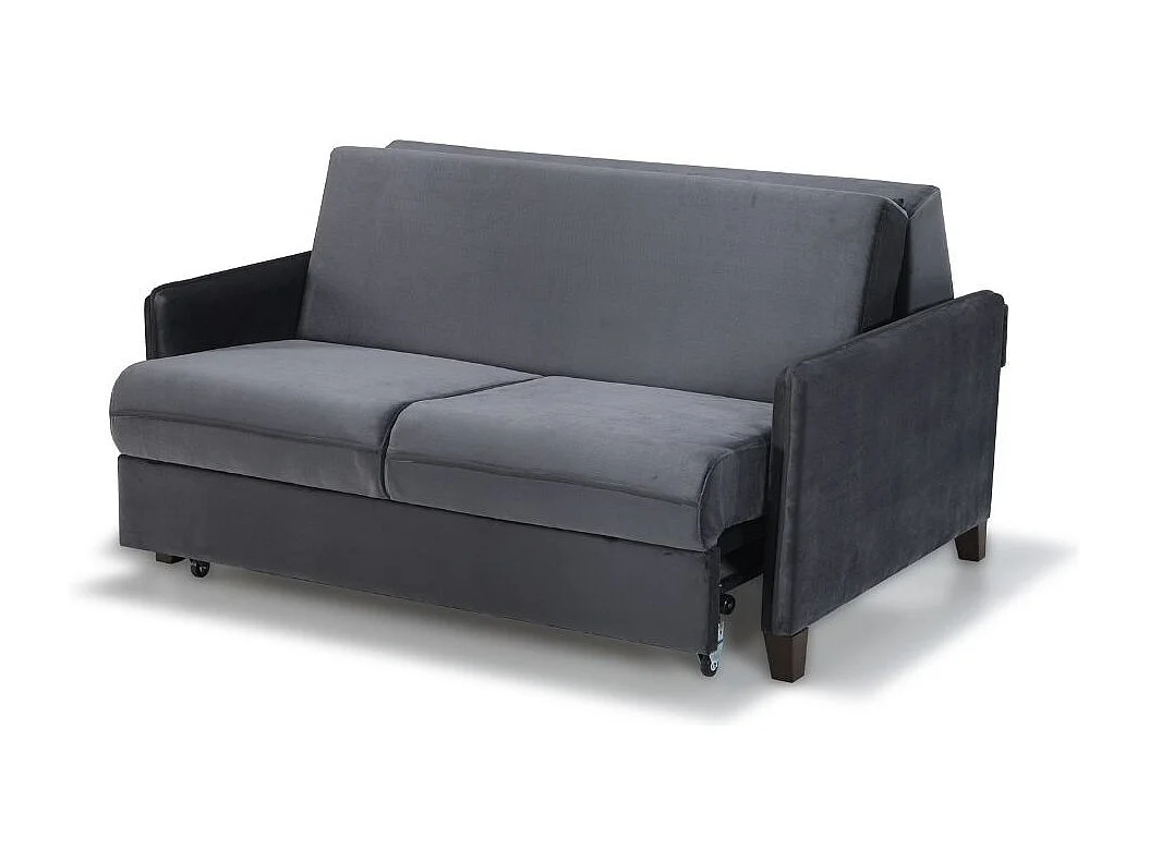 Divano letto Alcona 2 posti grigio con contenitore 164x112x90H