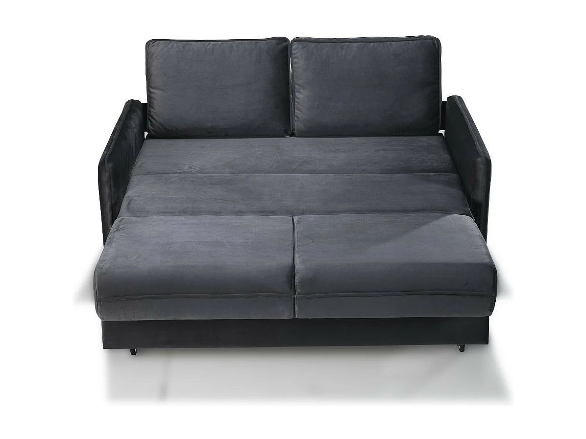 Divano letto Alcona 2 posti grigio con contenitore 164x112x90H