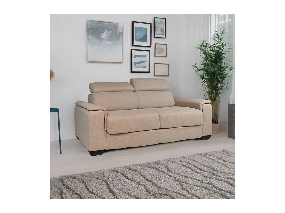 Divano letto colore tortora Mercurio 3 posti 210x94x90H