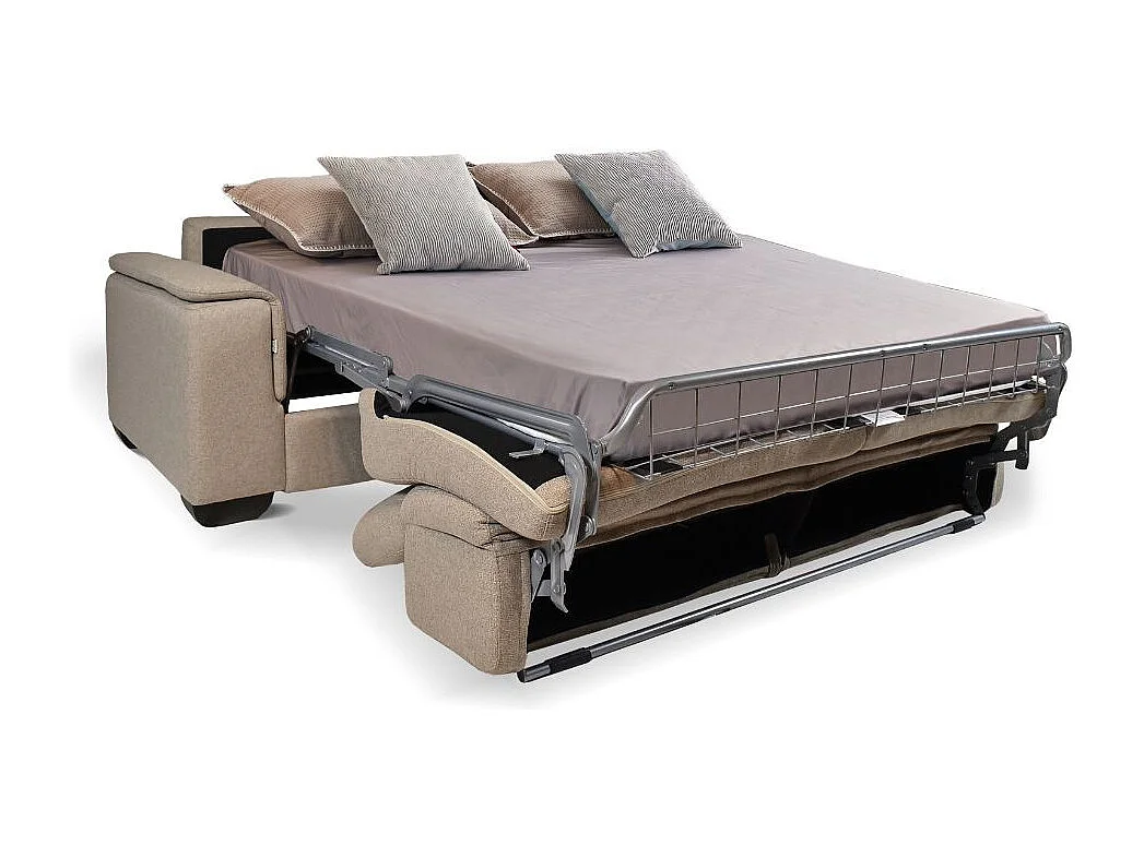 Divano letto colore tortora Mercurio 3 posti 210x94x90H