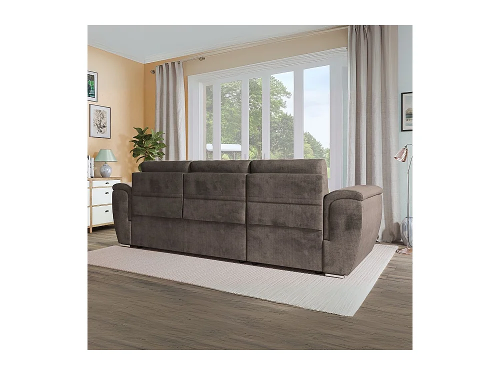 Divano Kendall2 penisola reversibile letto estraibile colore cappuccino 273x177x95H