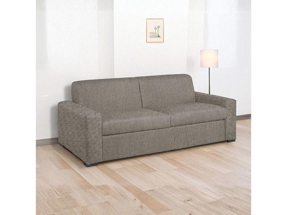 Divano letto 3 posti Flash tessuto Roma06 colore camel 199x98x84h