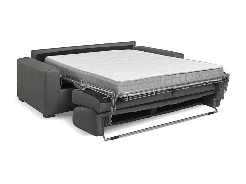 Divano letto 3 posti Flash tessuto Roma06 colore camel 199x98x84h