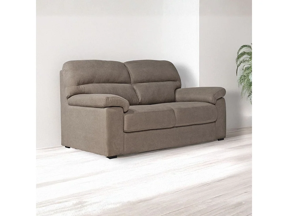 Divano 3 posti Alenda tessuto Roma10 colore tortora 211x98x92h