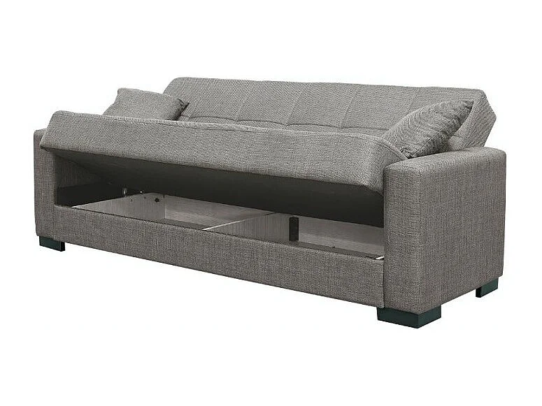 Divano 3 posti funzione letto contenitore NewMalpensa in tessuto cappuccino 225x88x94h