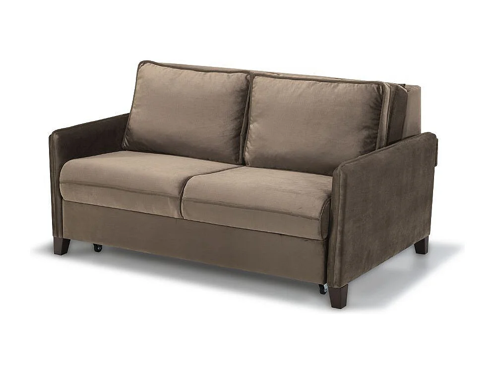 Divano letto Alcona 2 posti cappuccino con contenitore 164x112x90H