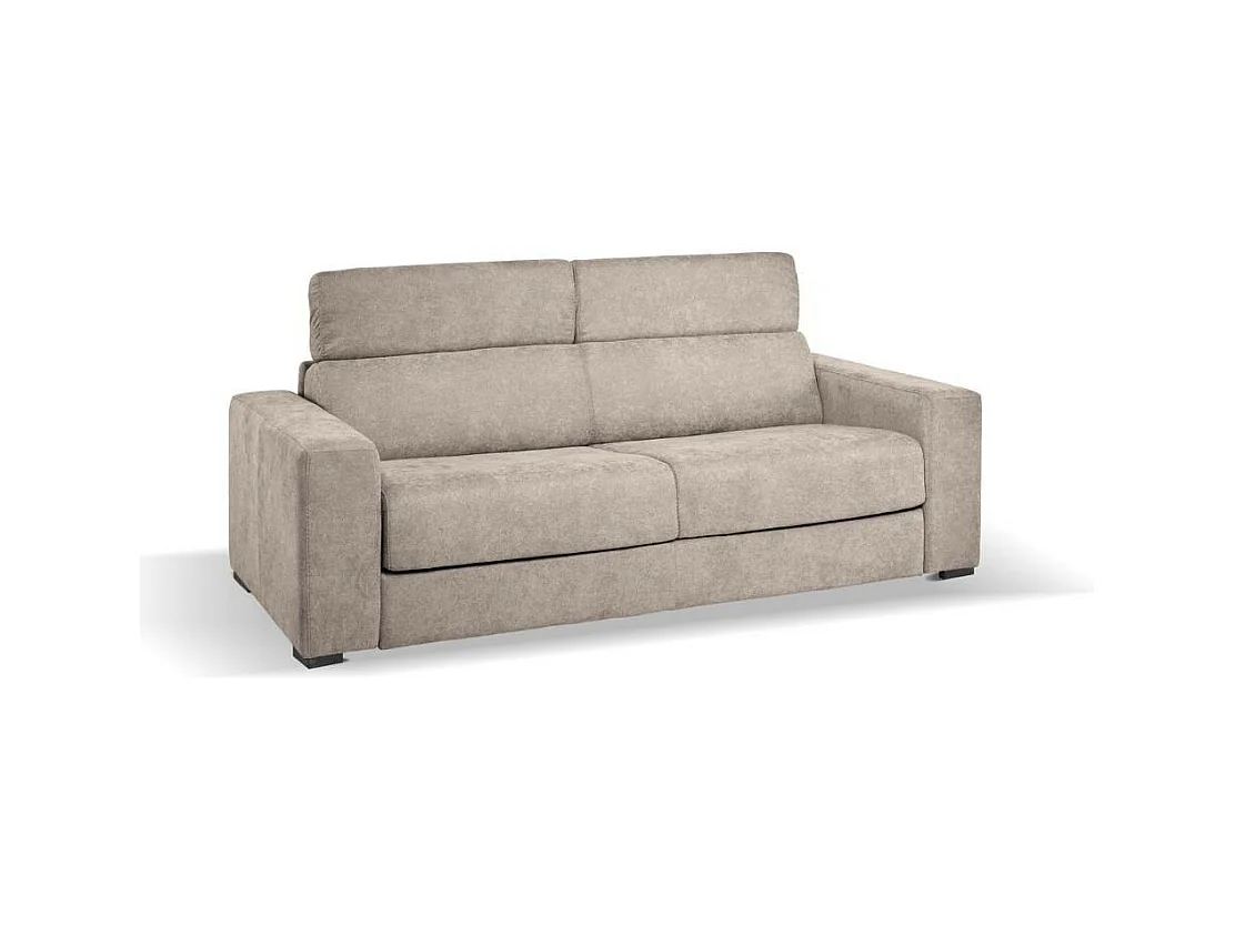 Divano letto 3 posti Crien tessuto Roma10 taupè 205x97x83H