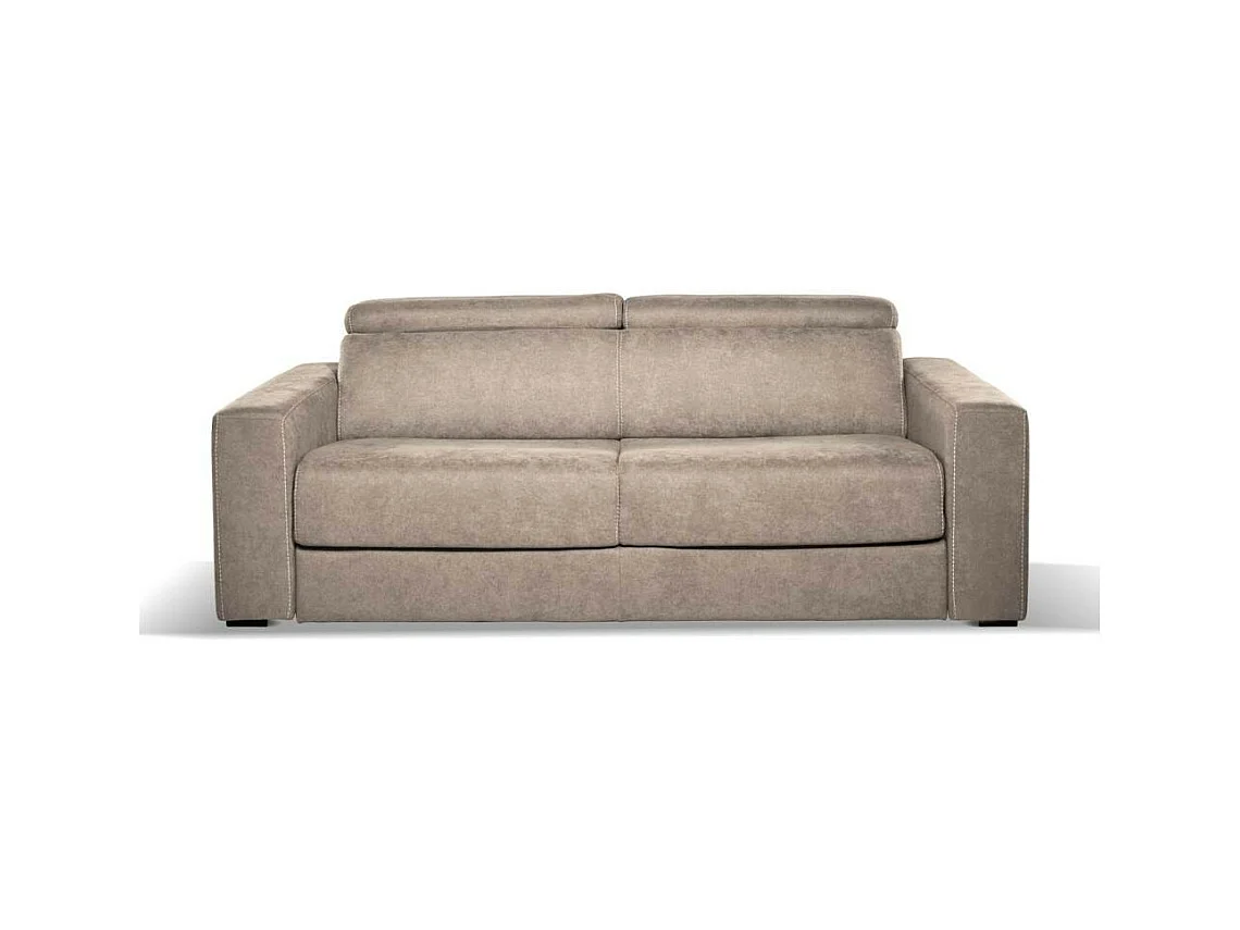 Divano letto 3 posti Crien tessuto Roma10 taupè 205x97x83H