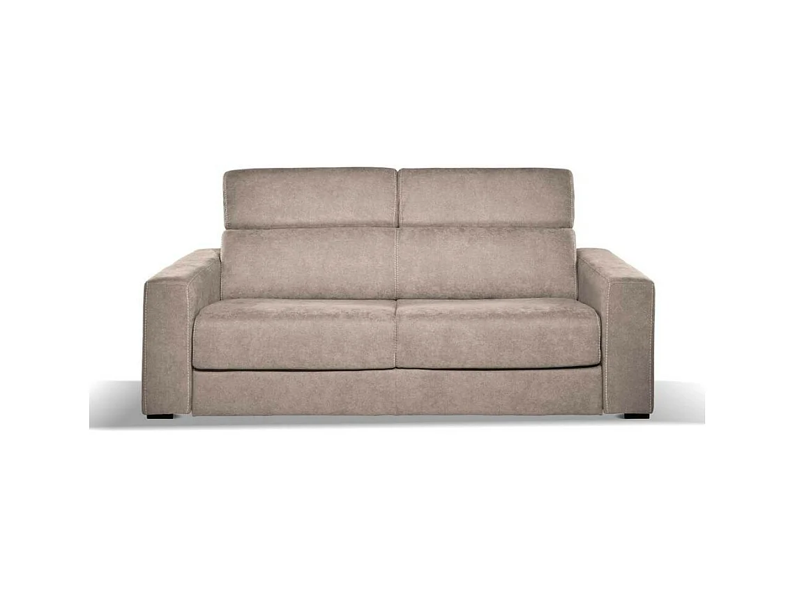 Divano letto 3 posti Crien tessuto Roma10 taupè 205x97x83H