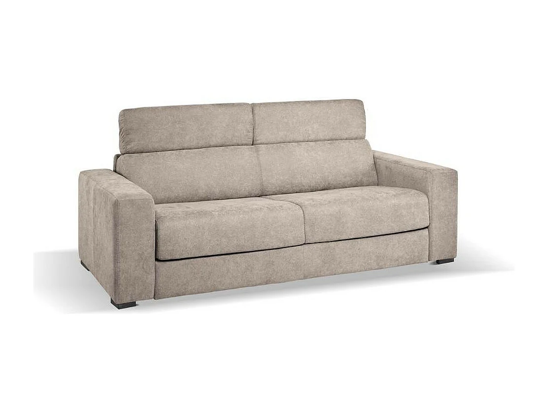 Divano letto 3 posti Crien tessuto Roma10 taupè 205x97x83H