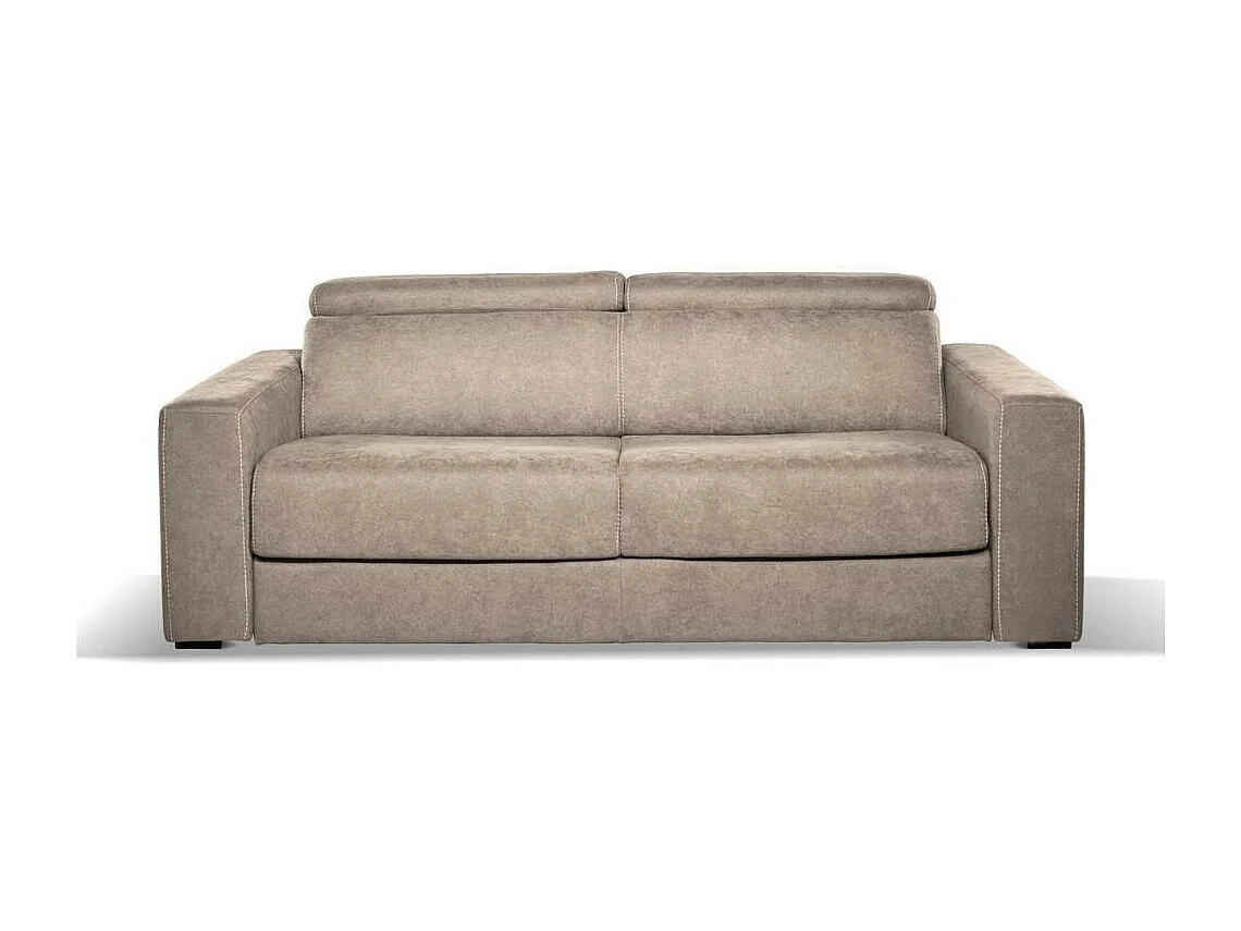 Divano letto 3 posti Crien tessuto Roma10 taupè 205x97x83H
