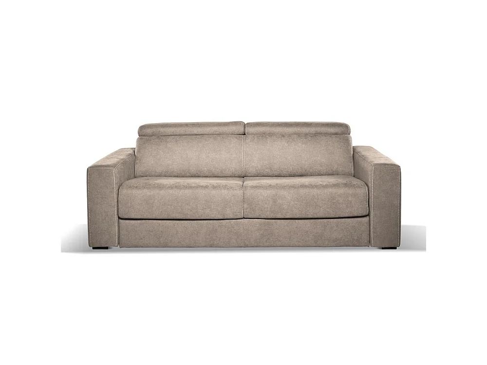 Divano letto 3 posti Crien tessuto Roma10 taupè 205x97x83H