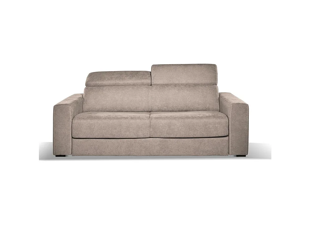 Divano letto 3 posti Crien tessuto Roma10 taupè 205x97x83H