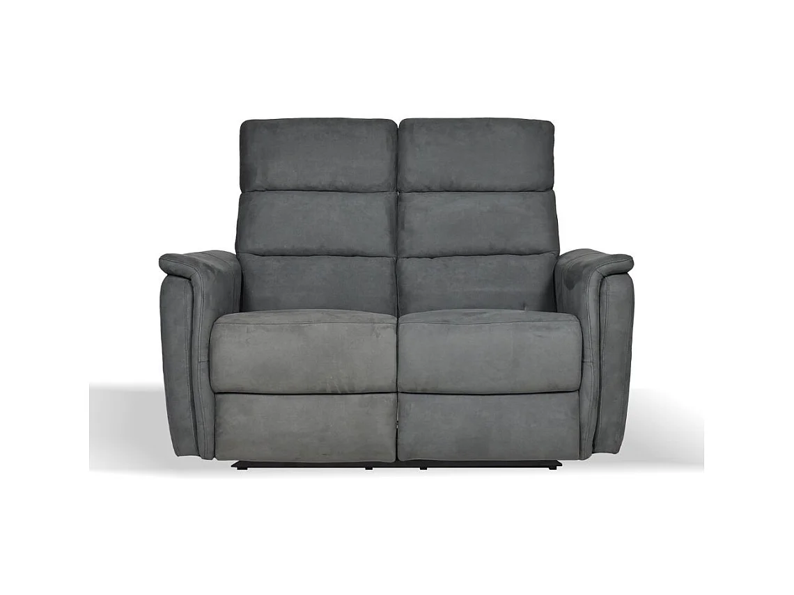 Divano recliner elettrici 2 posti grigio Faber 140x77x105h