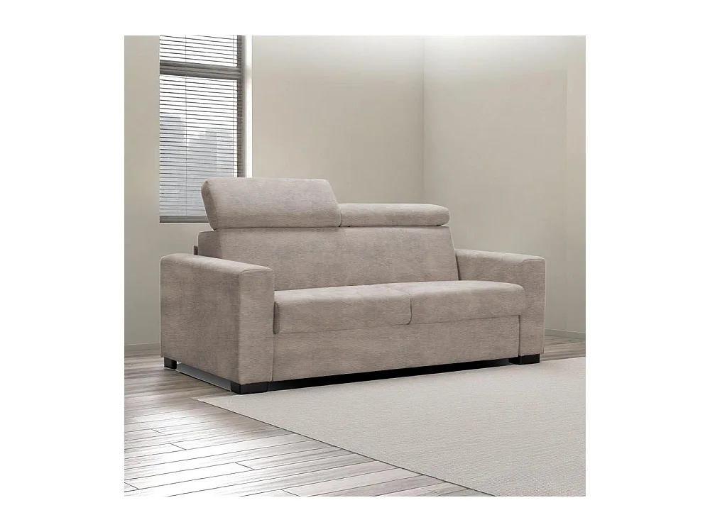 Divano Letto Pisa 3 Posti in Nabuk Tortora 220x99x93H – Eleganza e Funzionalità per il Tuo Relax