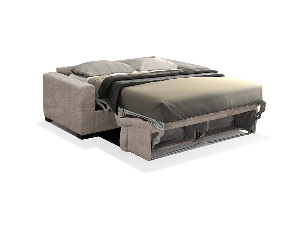 Divano Letto Pisa 3 Posti in Nabuk Tortora 220x99x93H – Eleganza e Funzionalità per il Tuo Relax