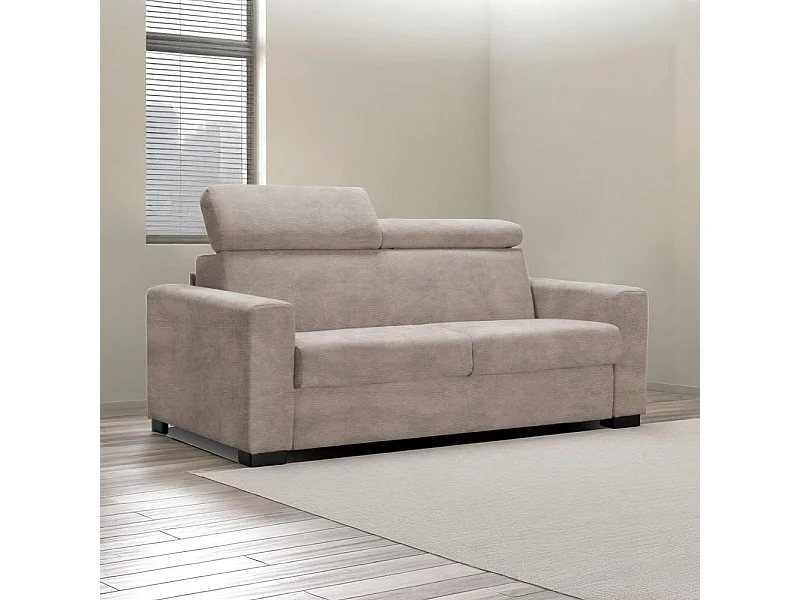 Divano Letto Pisa 3 Posti in Nabuk Tortora 220x99x93H – Eleganza e Funzionalità per il Tuo Relax