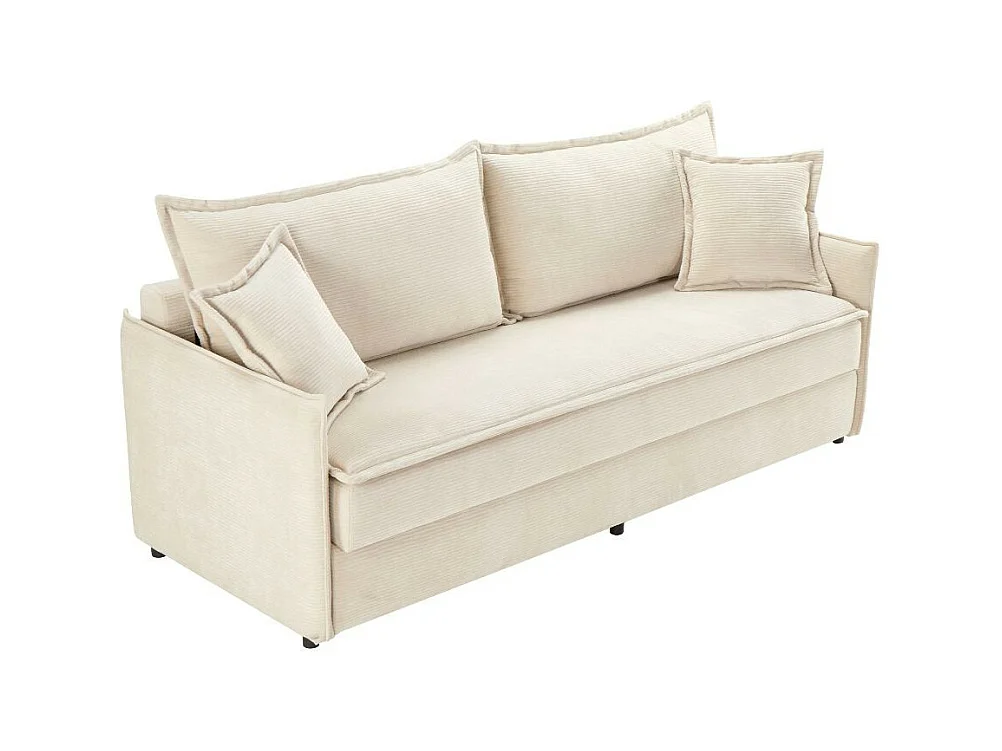 Divano Letto Ghide colore panna 217x86x95H:Comfort e Funzionalità