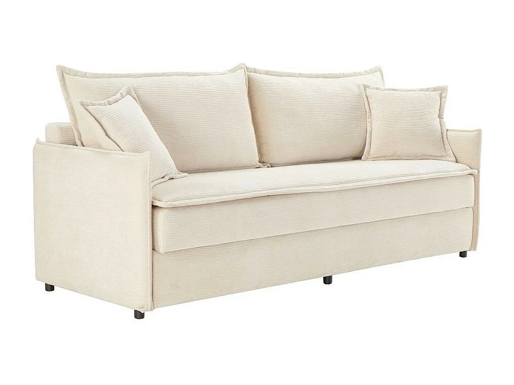 Divano Letto Ghide colore panna 217x86x95H:Comfort e Funzionalità