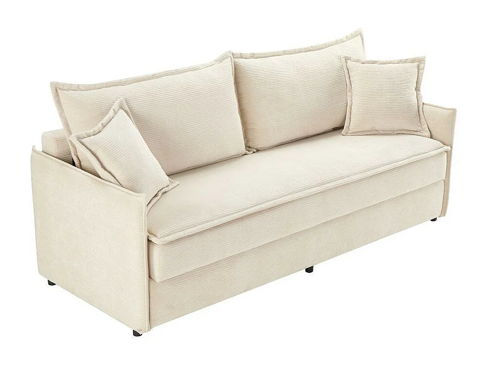 Divano Letto Ghide colore panna 217x86x95H:Comfort e Funzionalità