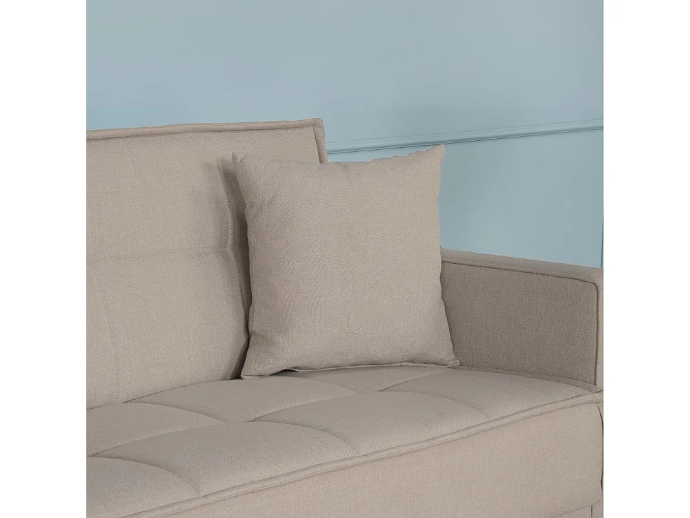 Divano funzione letto e contenitore Legen 3 Posti in vellutino tortora 210x85x87H