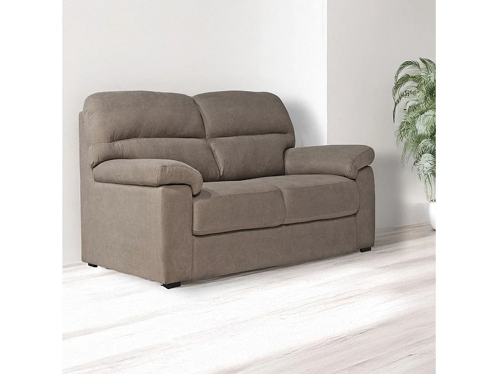 Divano 2 posti Alenda tessuto Roma10 colore tortora 160x98x92h