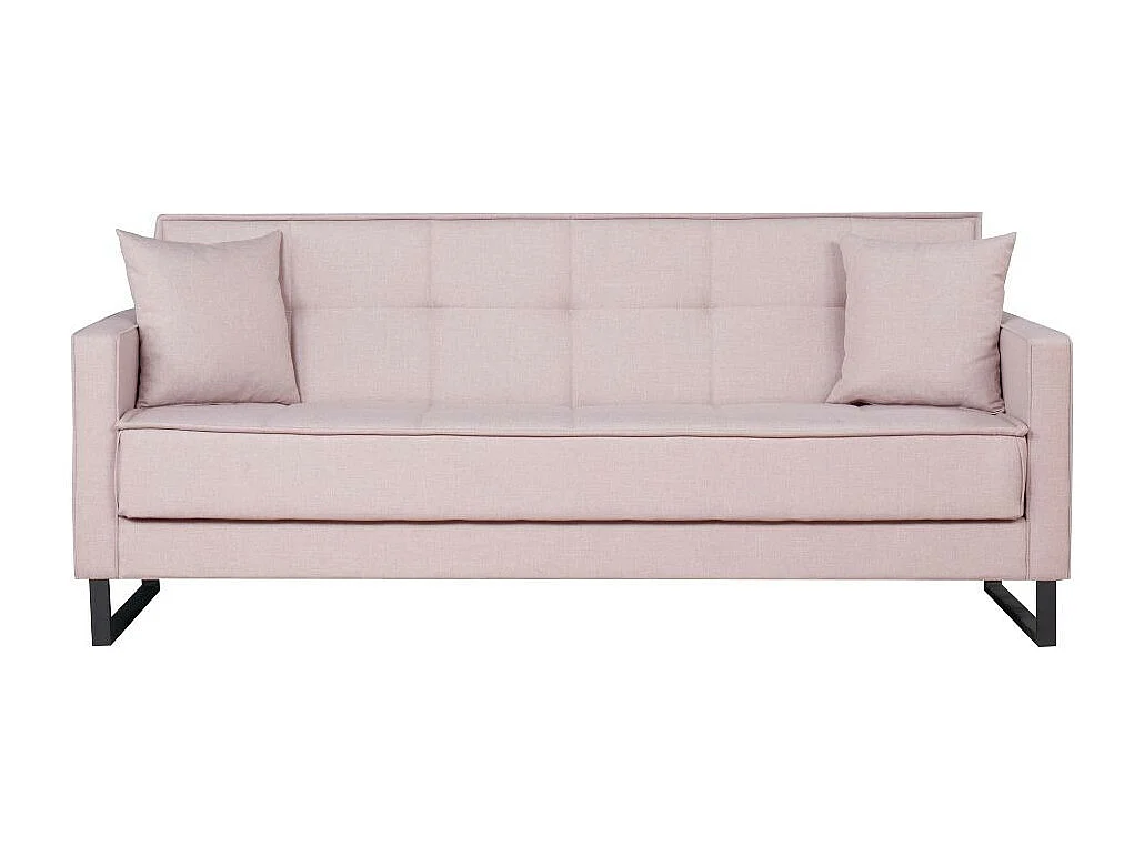 Divano funzione letto e contenitore Legen 3 Posti in vellutino rosa antico 210x85x87H