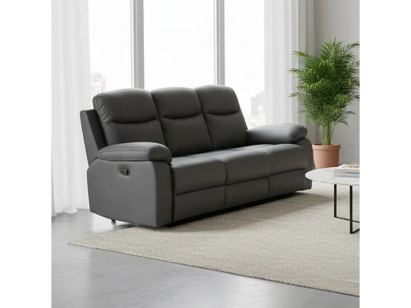 Divano Chicago 3 posti reclinabile colore grafite Cayenne20