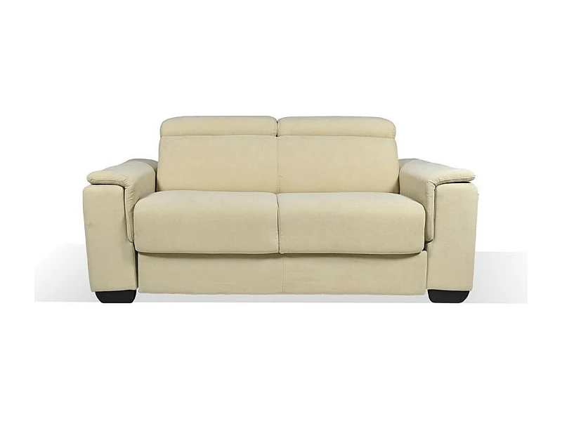 Divano Letto 2 posti in tessuto crema Mercurio 194x83x97H