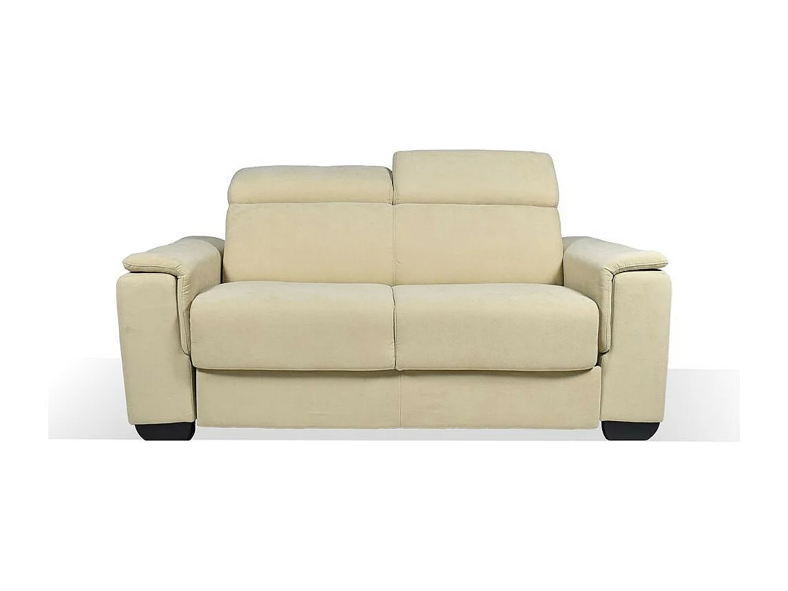 Divano Letto 2 posti in tessuto crema Mercurio 194x83x97H