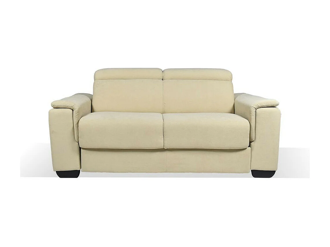 Divano Letto 2 posti in tessuto crema Mercurio 194x83x97H
