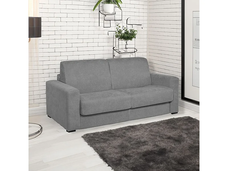 Divano letto 3 posti Kriog tessuto Roma23 grigio 197x96x90h