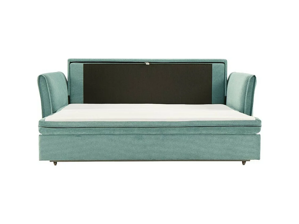Divano Letto Cassie 3 posti tessuto verde acqua 176x93x97H: Stile, Comfort e Funzionalità
