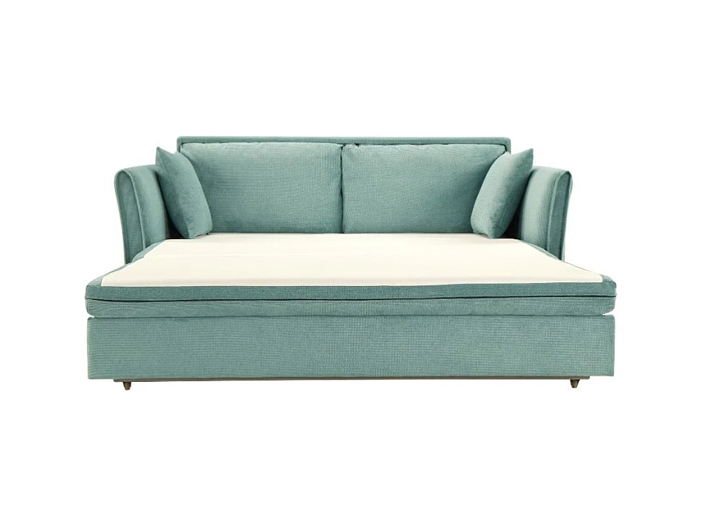 Divano Letto Cassie 3 posti tessuto verde acqua 176x93x97H: Stile, Comfort e Funzionalità