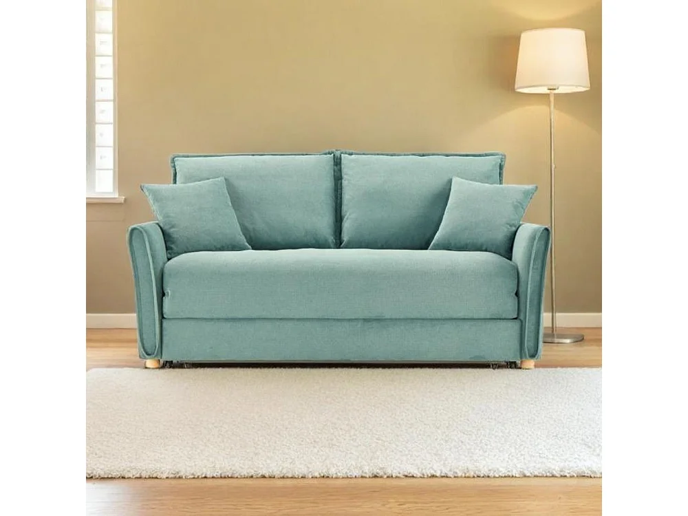 Divano Letto Cassie 3 posti tessuto verde acqua 176x93x97H: Stile, Comfort e Funzionalità