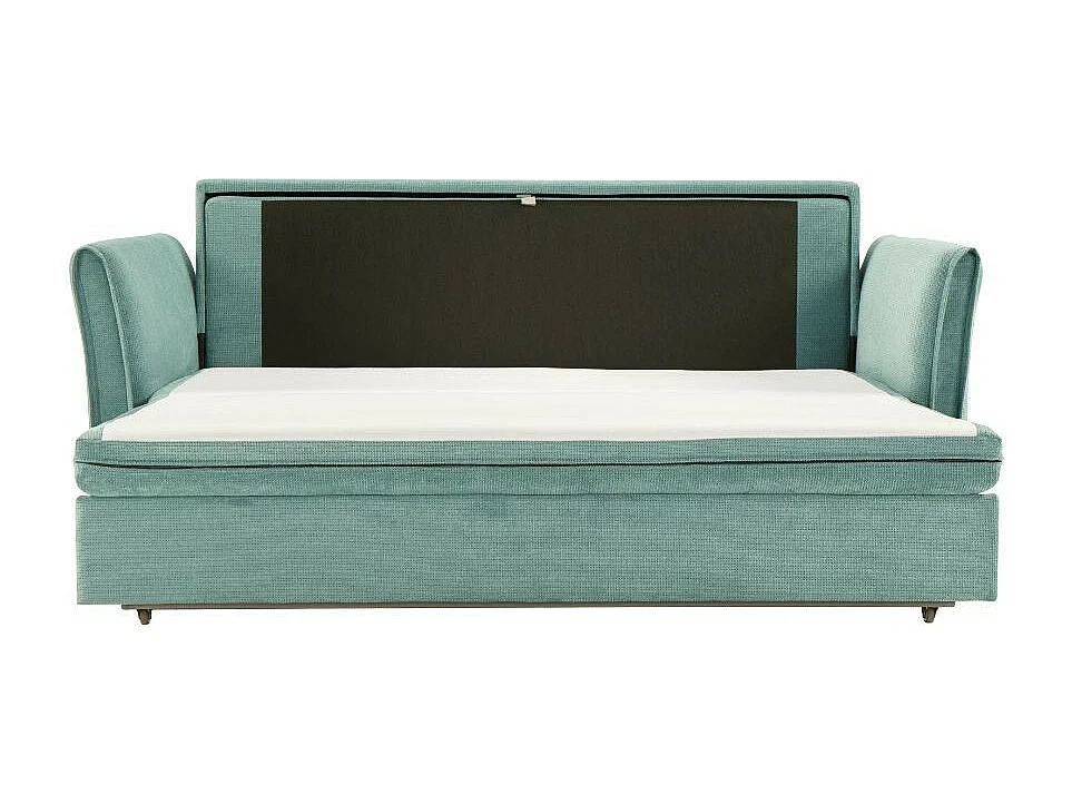 Divano Letto Cassie 3 posti tessuto verde acqua 176x93x97H: Stile, Comfort e Funzionalità