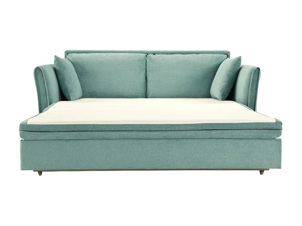 Divano Letto Cassie 3 posti tessuto verde acqua 176x93x97H: Stile, Comfort e Funzionalità