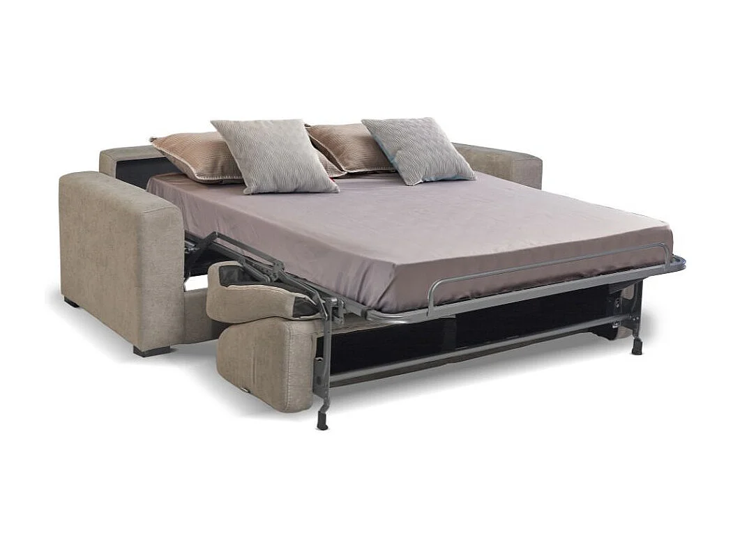 Divano letto 3 posti Kriog tessuto Barrel19 tortora 197x96x90h