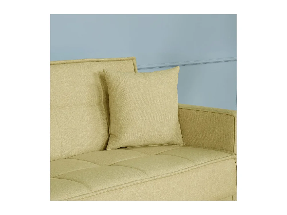 Divano funzione letto e contenitore Legen 3 Posti in vellutino Senape 210x85x87H