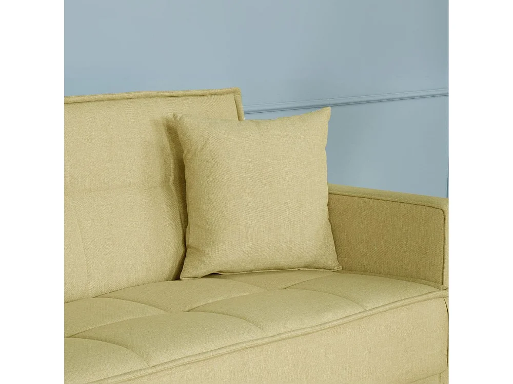 Divano funzione letto e contenitore Legen 3 Posti in vellutino Senape 210x85x87H