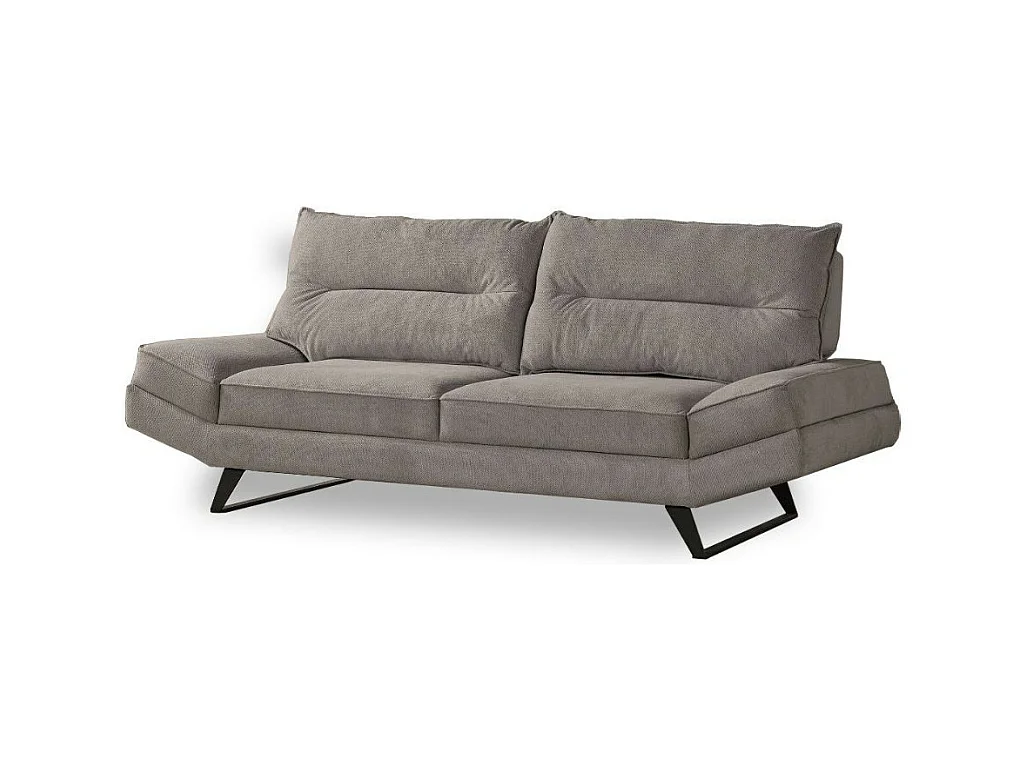 Divano 3 posti schienali basculanti tessuto colore tortora Lena 236x98x105H