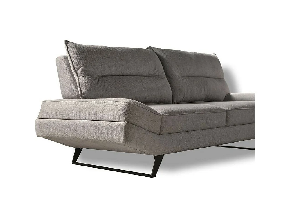 Divano 3 posti schienali basculanti tessuto colore tortora Lena 236x98x105H