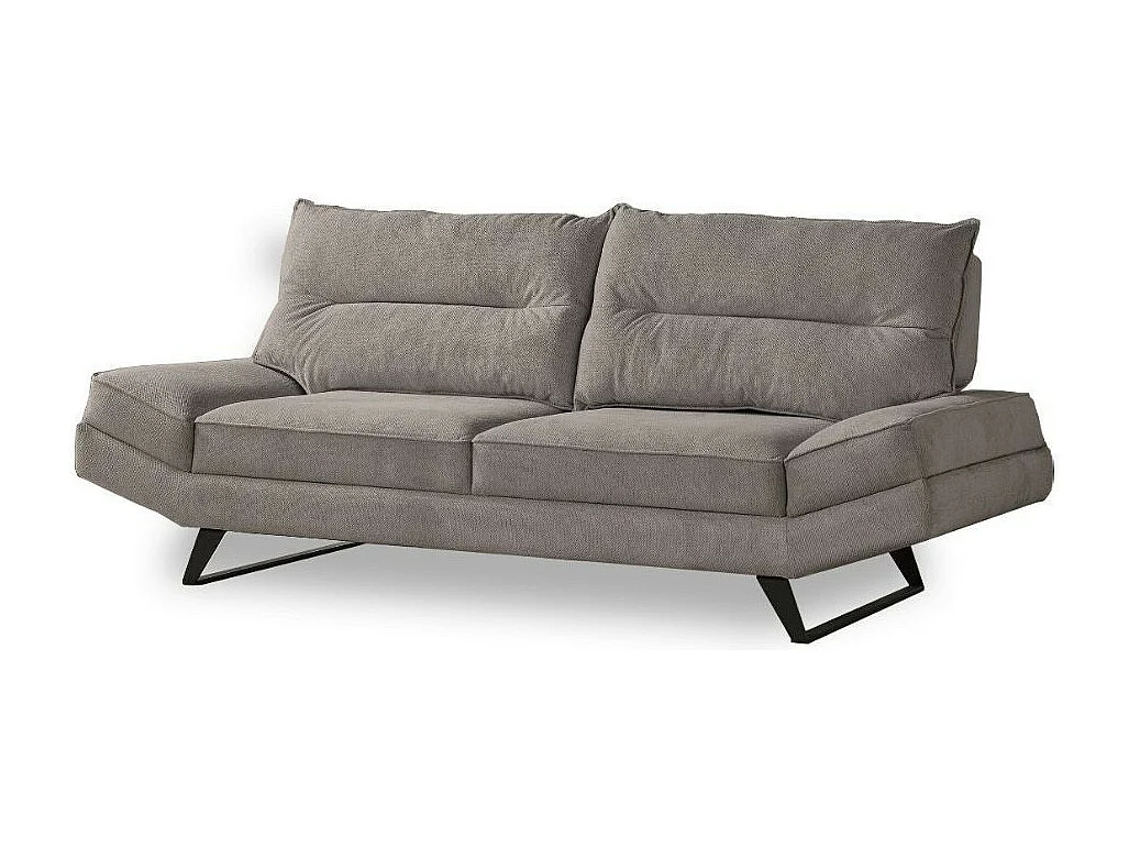 Divano 3 posti schienali basculanti tessuto colore tortora Lena 236x98x105H