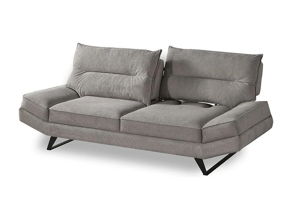 Divano 3 posti schienali basculanti tessuto colore tortora Lena 236x98x105H