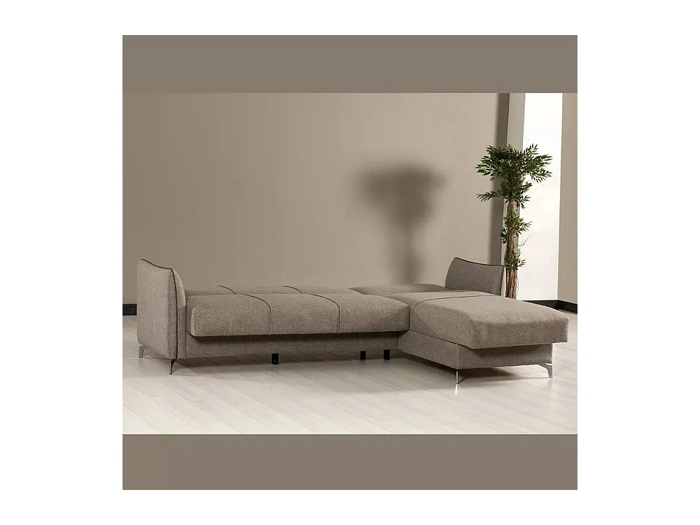 Divano con penisola reversibile Fellis colore grigio chiaro