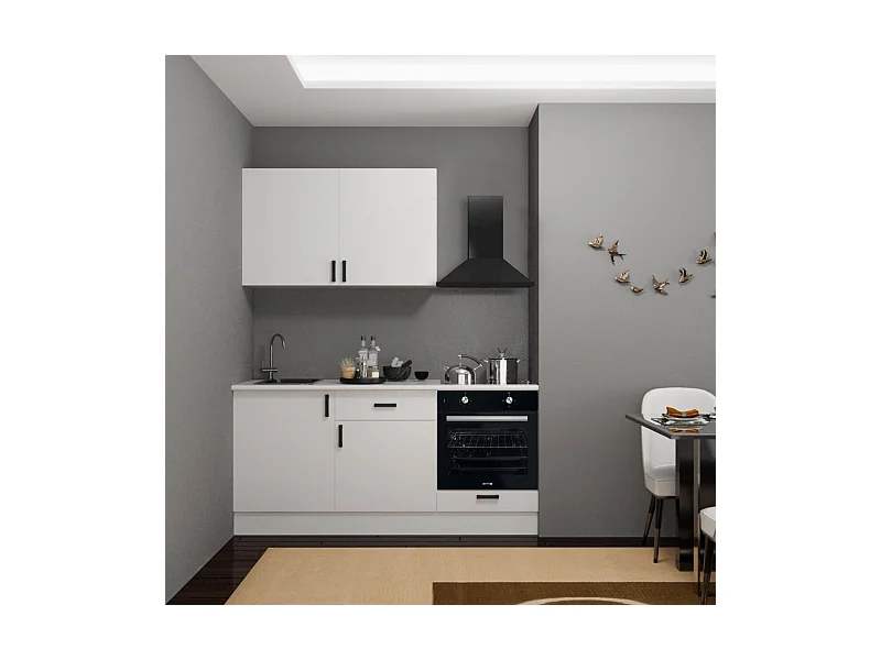 Cucina completa di elettrodomestici Asti 180 colore bianco