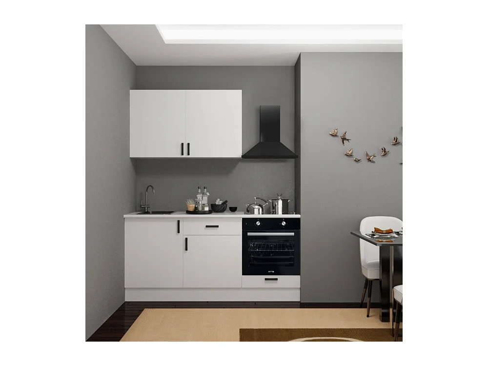 Cucina completa di elettrodomestici Asti 180 colore bianco